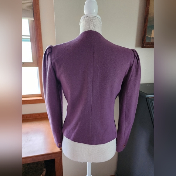 Beautiful Jack Winter purple Blazer Vintage Jacket Size Small 6 vtg Wool blend - Picture 3 of 10